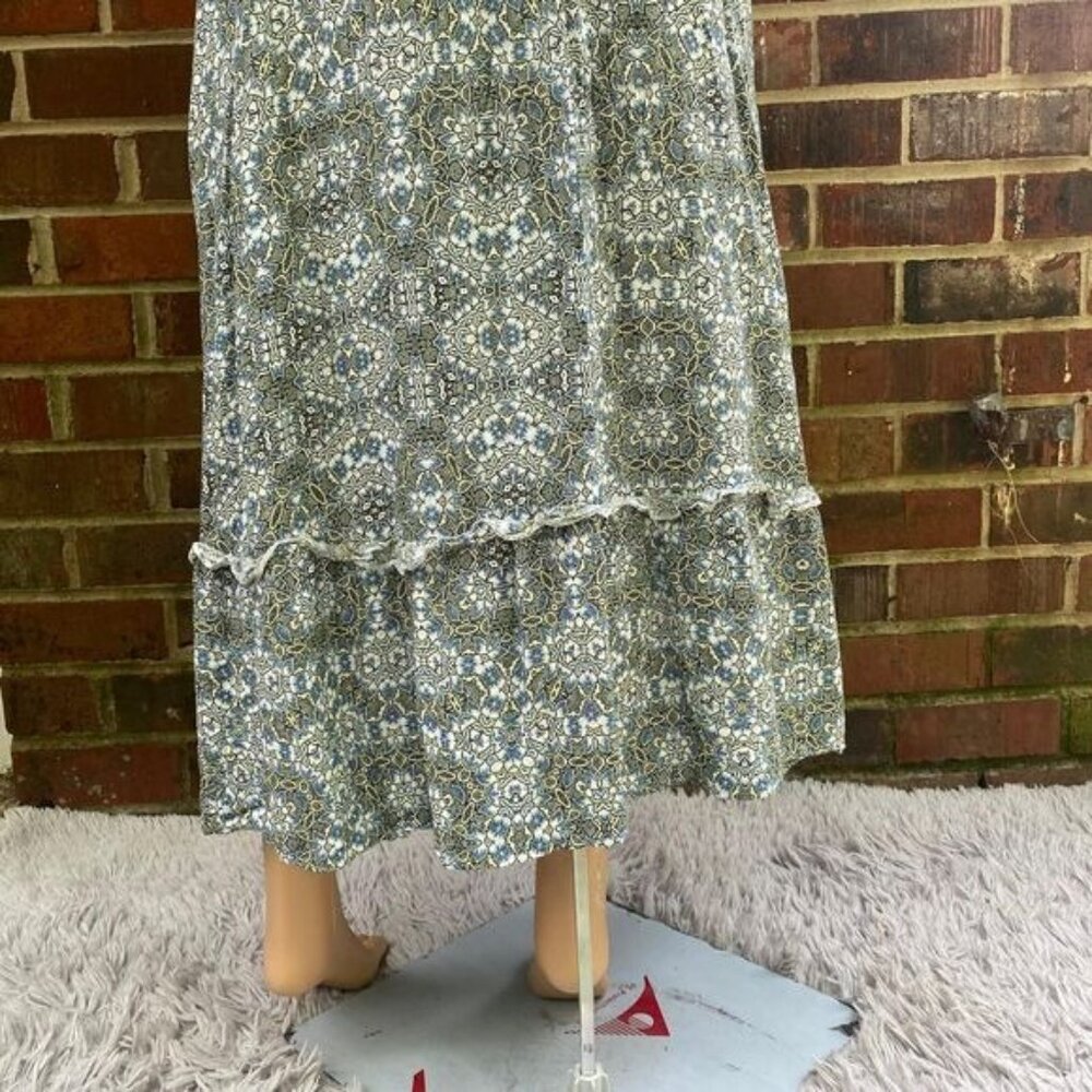 Mi Ami Women’s Maxi Flowered Dress Size Small Sleeveless Wide Collar Pullover - Picture 13 of 16